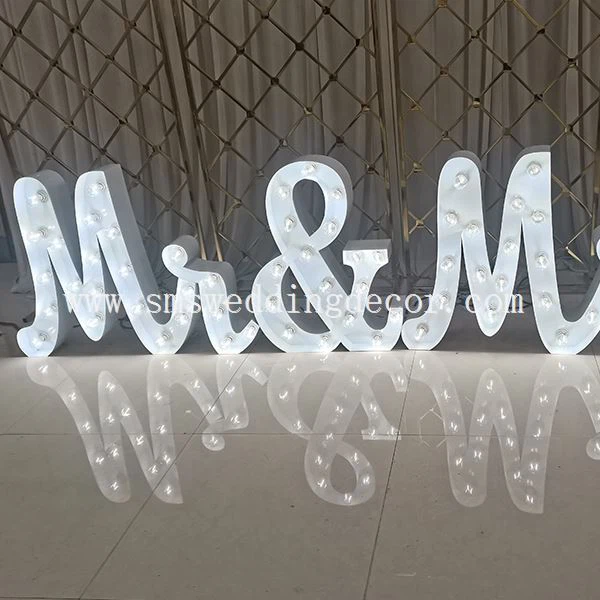 mr and mrs marquee lights